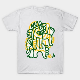 Green Yellow Reggae Graffiti Creature T-Shirt